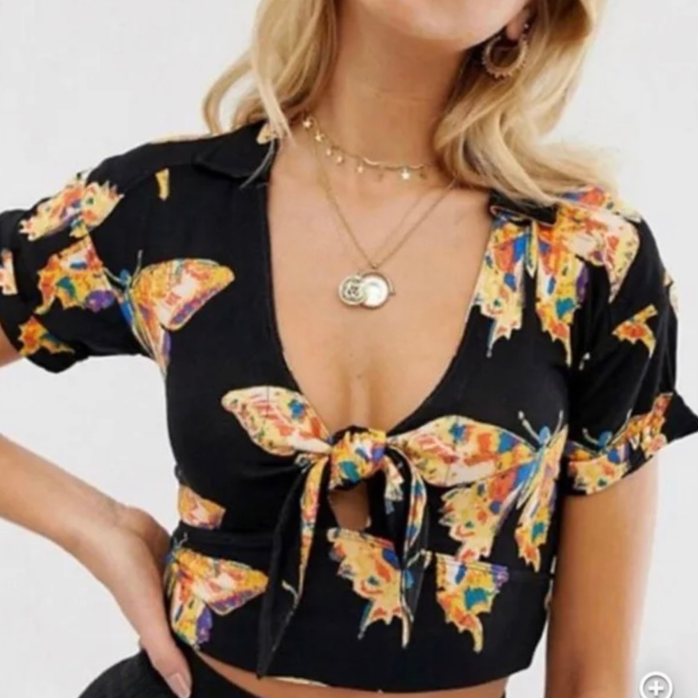 Free People Butterfly Crop Top
